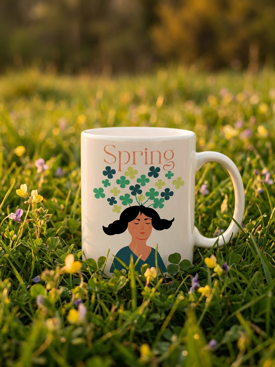 Mug illustré Spring de la collection Saisons